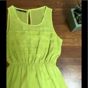 Short Light Green Ruffle Dress