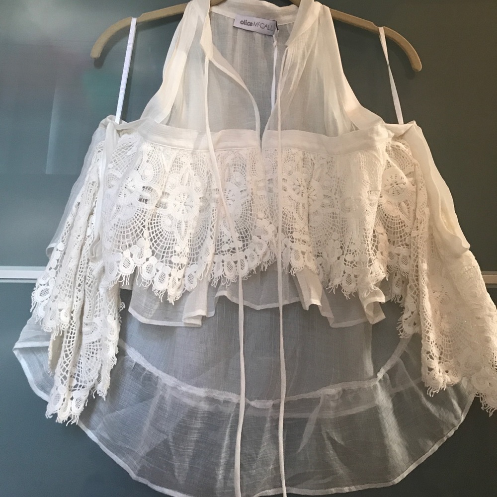 Beautiful lace & organza Alice McCall top