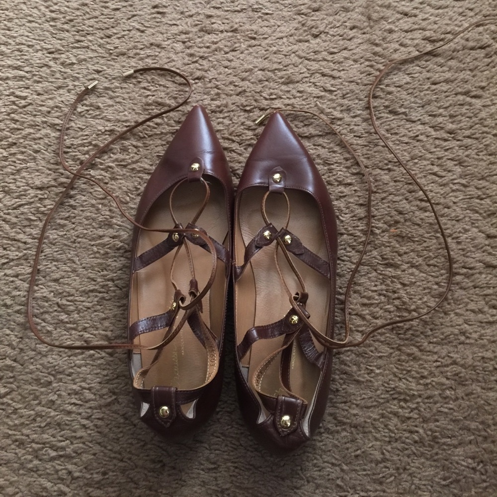 Pixie Market lace-up flat