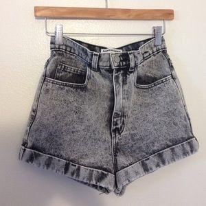 American Apparel Acid Wash Shorts Grey NWOT