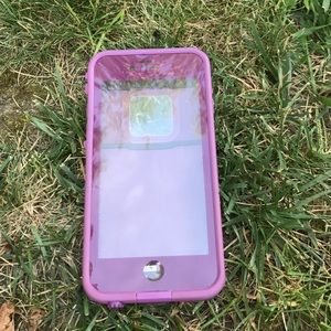 Purple life proof case iPhone 6