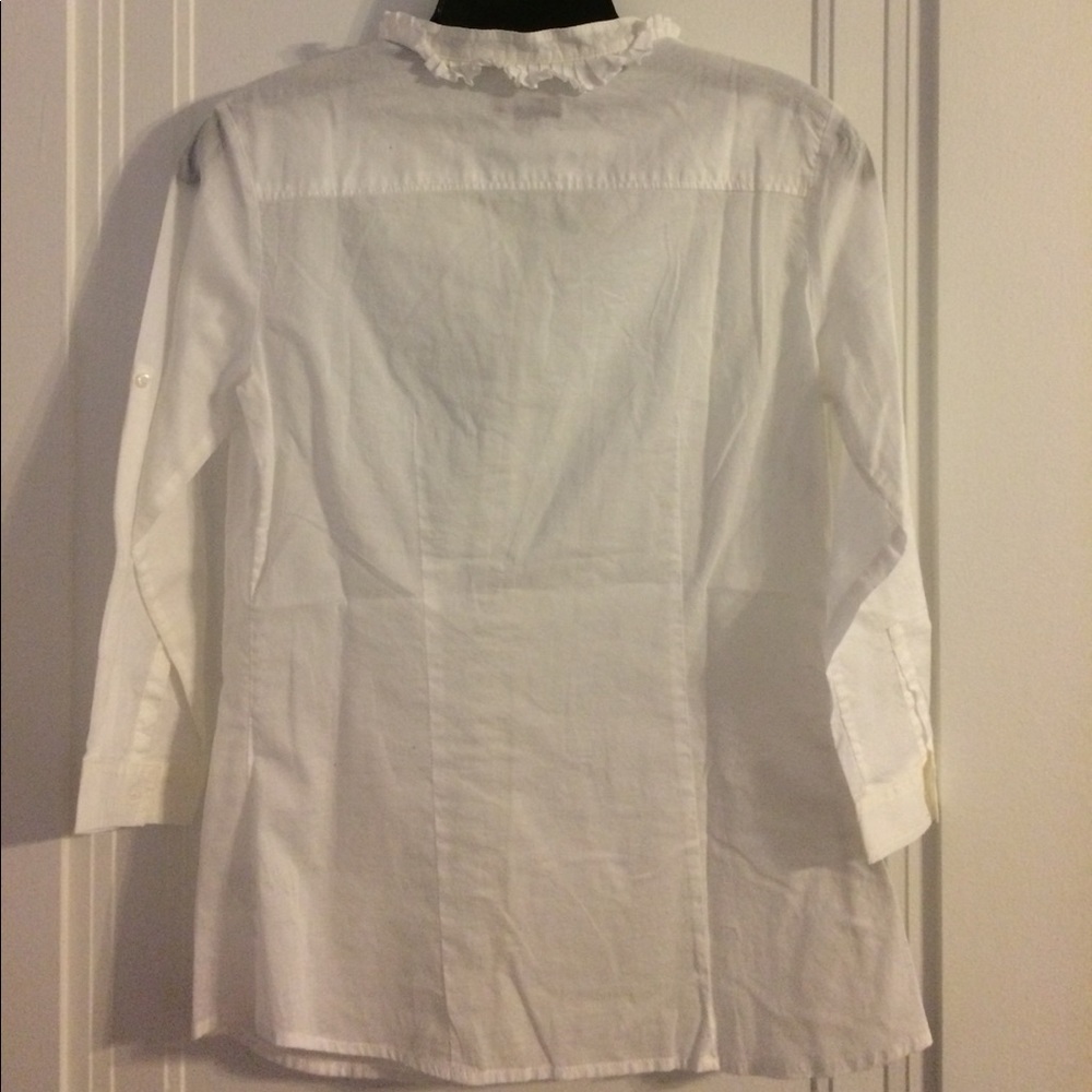 White Ruffled Blouse - Picture 3 of 3
