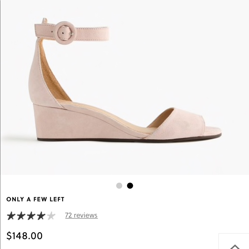 JCrew Laila suede wedge in BLACK