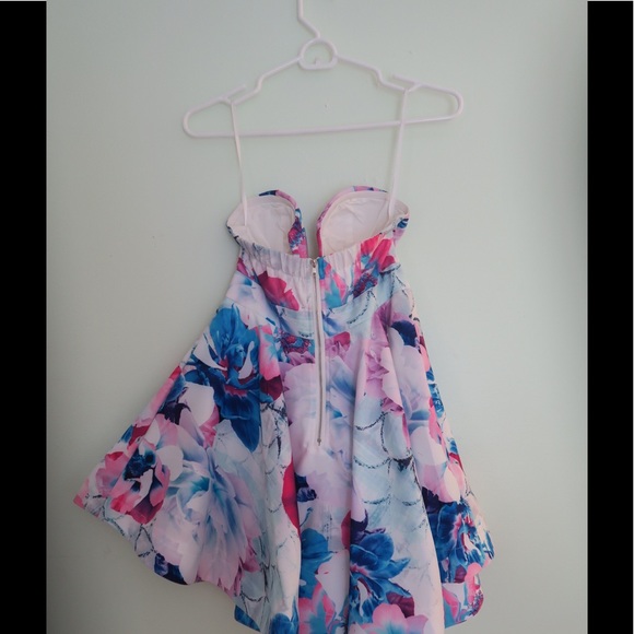 Sweetheart flare cocktail floral dress - Picture 2 of 2