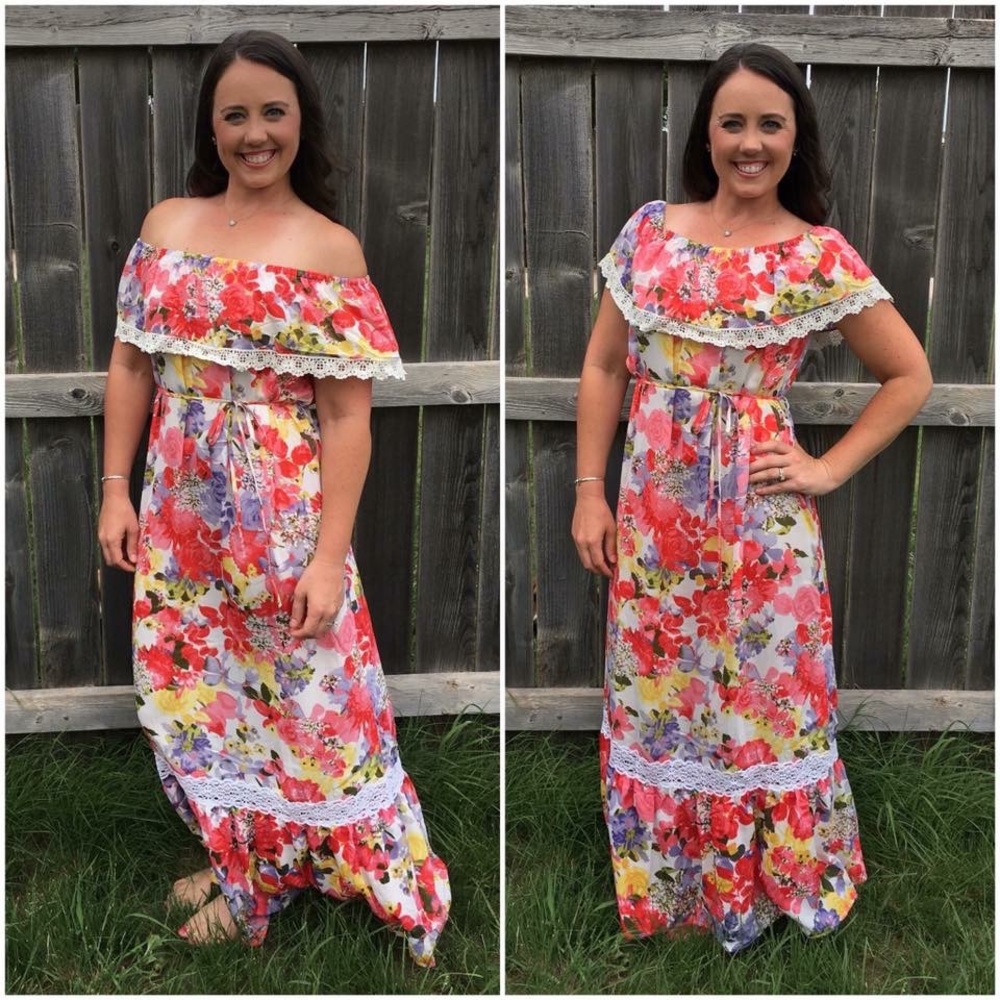 Off Shoulder Maxi Dress