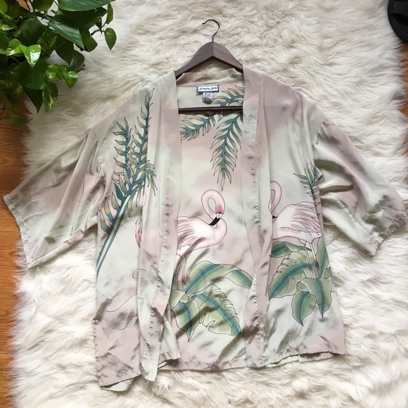 Vintage Tops - Vintage silk kimono