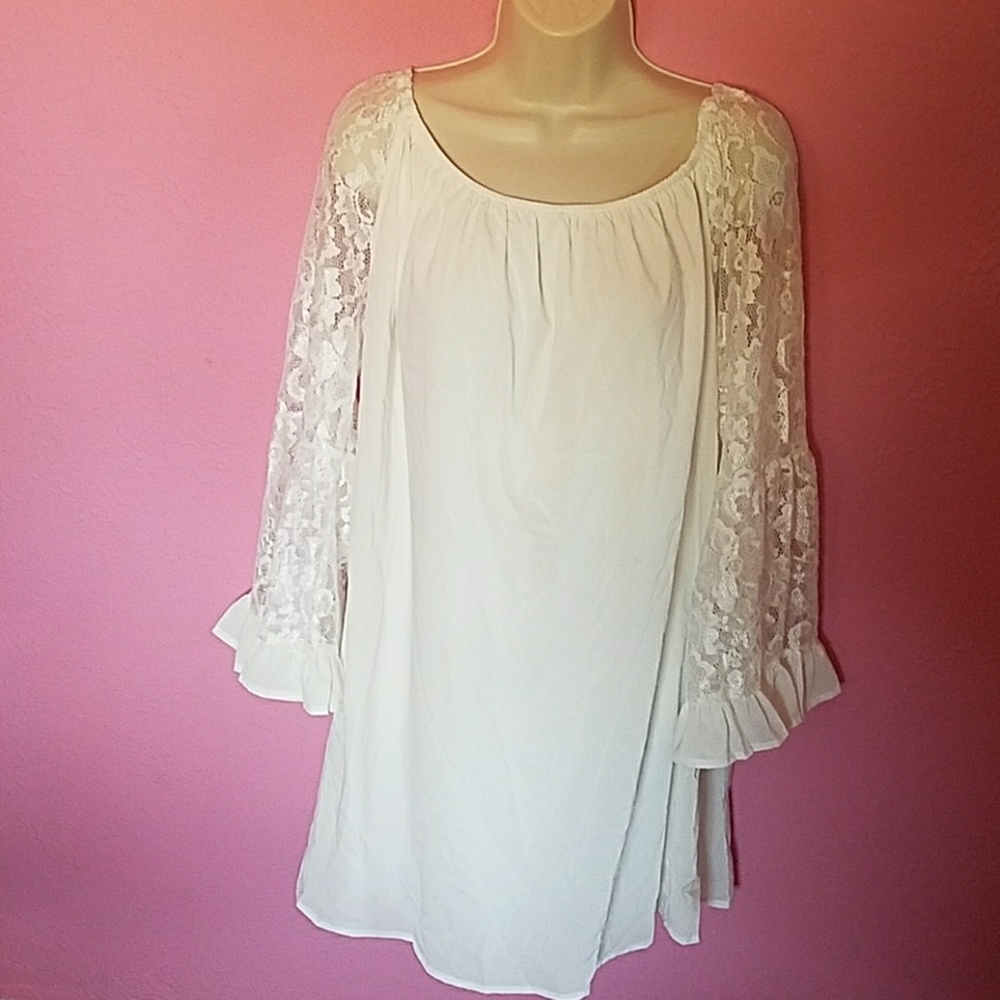 NWT 💋WHITE SILKY MIDI DRESS 💋