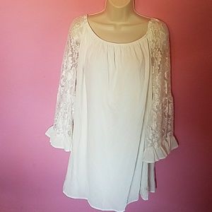 NWT 💋WHITE SILKY MIDI DRESS 💋