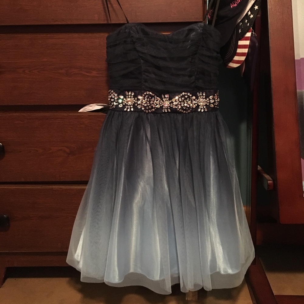 Blue ombré homecoming dress