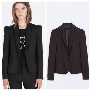 Black Button Up Zara Blazer
