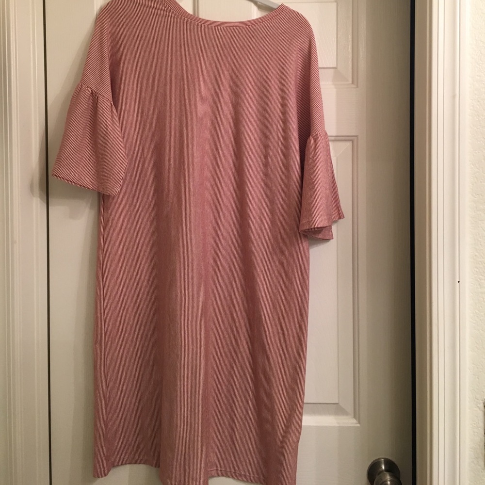 Red & white stripe dress