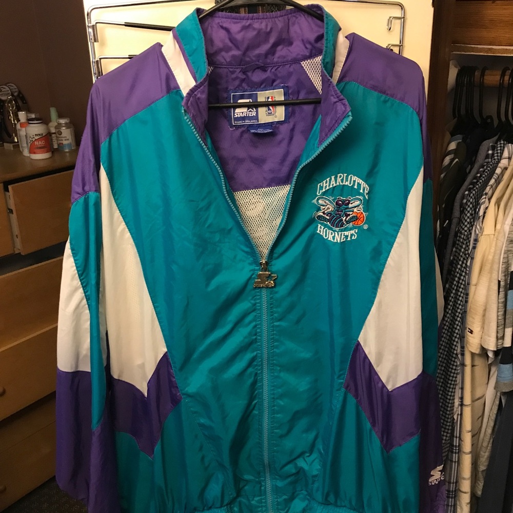 Vintage Starter Charlotte Hornets Jacket Zip Up