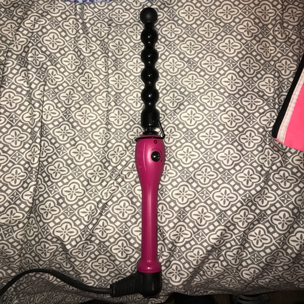 Pink curling wand