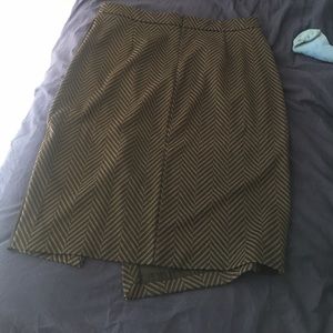 Black and brown Worthington business skirt