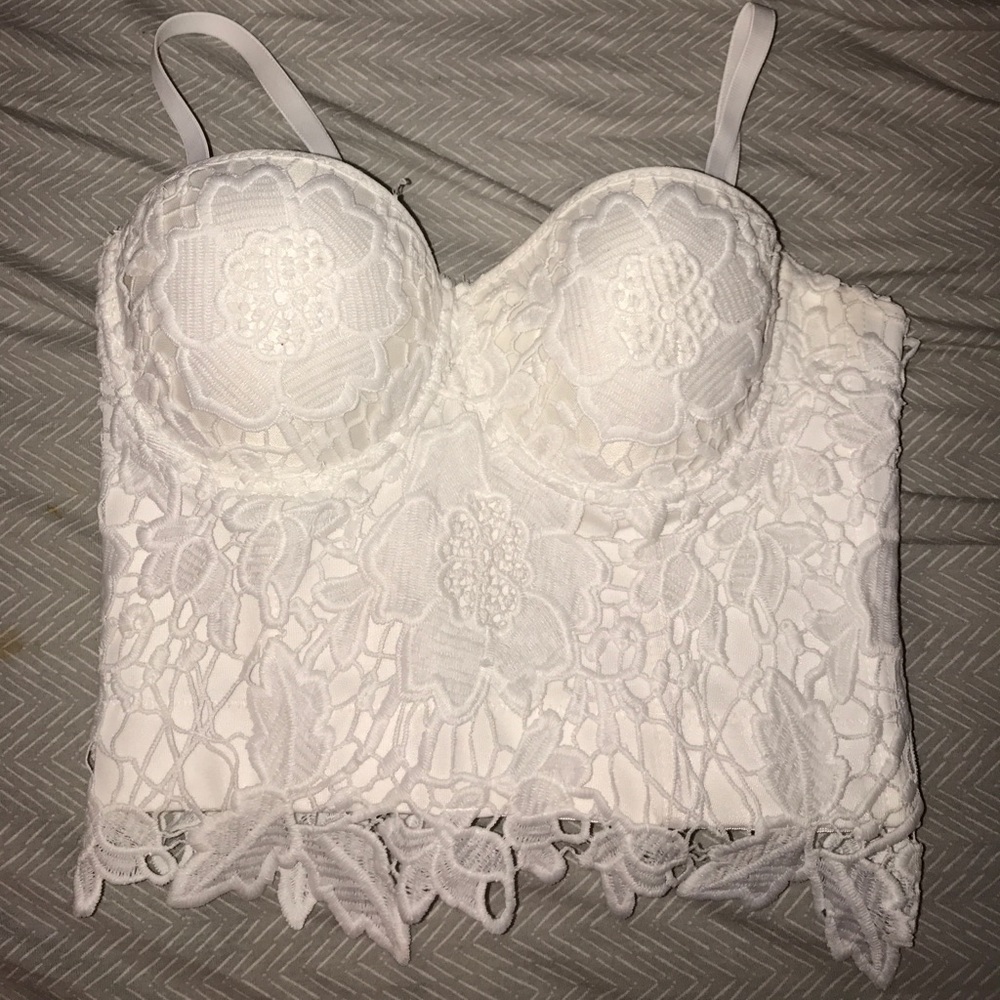 BRAND NEW Love culture white corset shirt