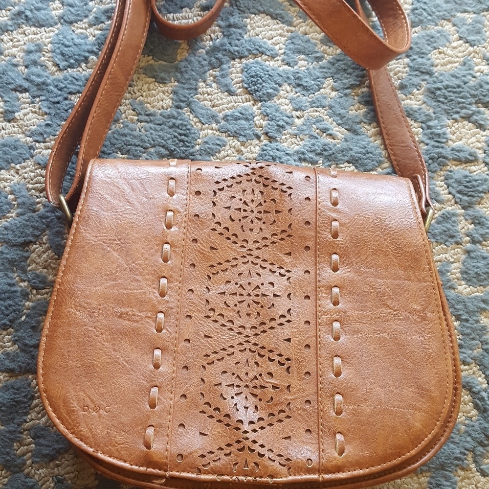Born Concept Genuine Leather Saddle Bag