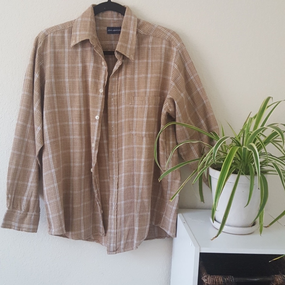 John ashford cotton tan flannel