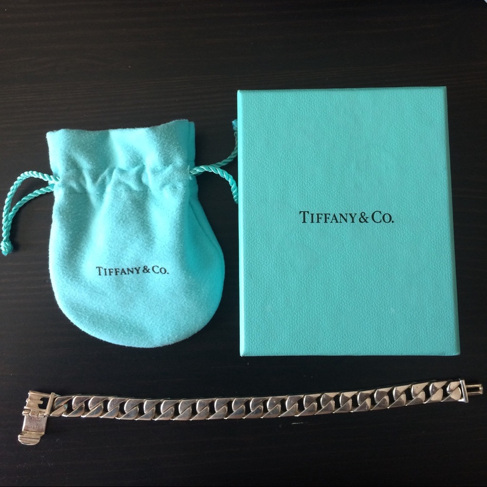 Tiffany & Co men's sterling silver link bracelet.