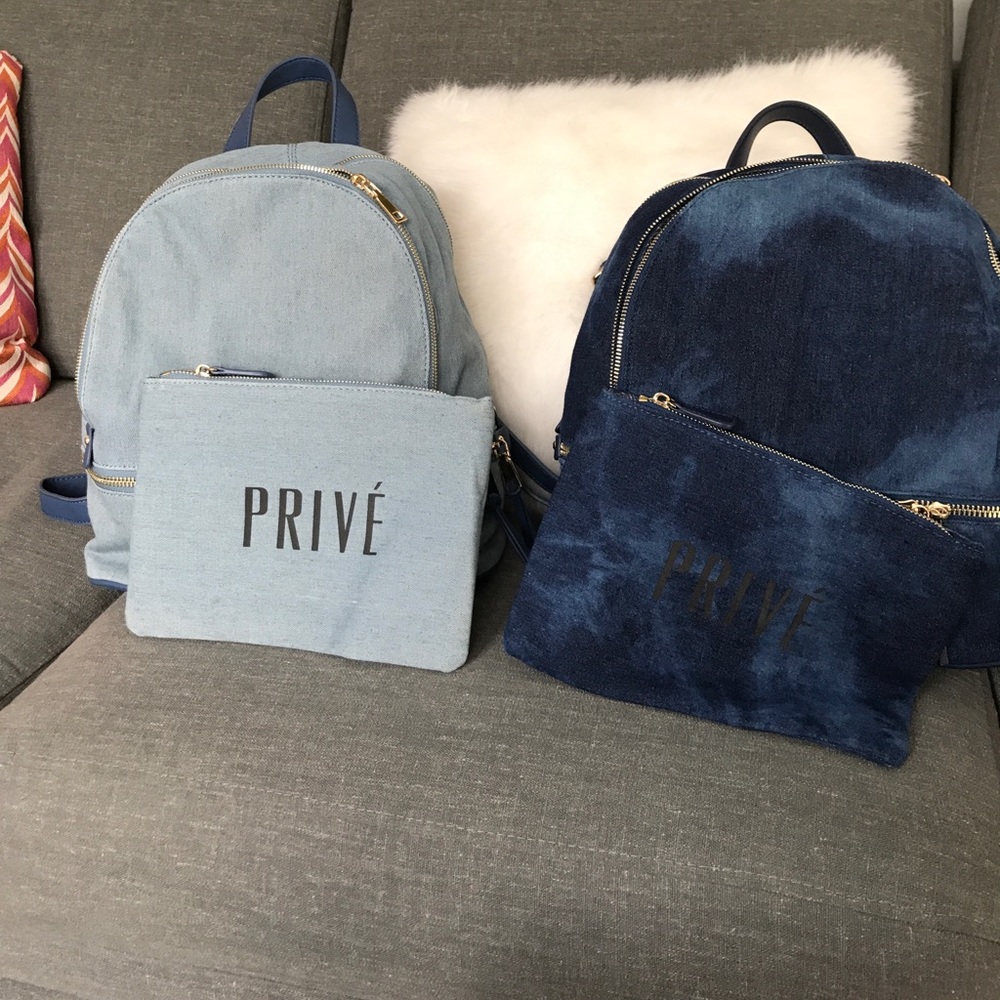 Denim backpacks