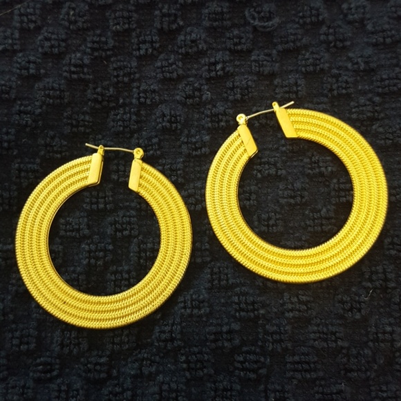Lia Sophia "NOTTINGHAM" Hoop Earrings Pierced Matt - Picture 1 of 3