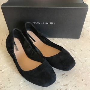 Tahari zorel suede flats 8.5
