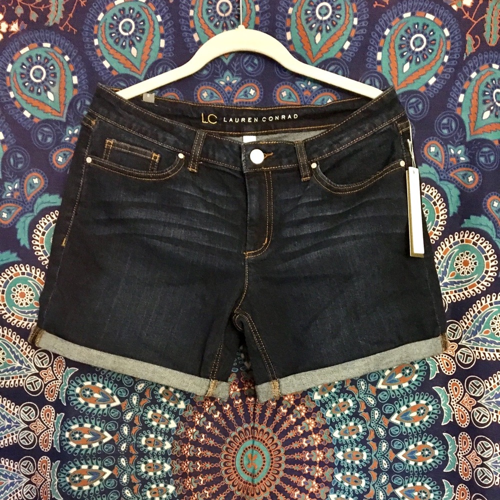 Lauren Conrad Dark Blue Jean Shorts