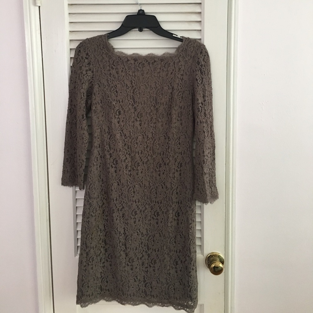 Adrianna Papell  brown lace dress