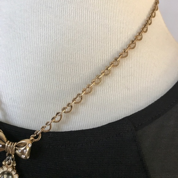 Betsey Gingham Black & White Charm Necklace - Picture 4 of 8