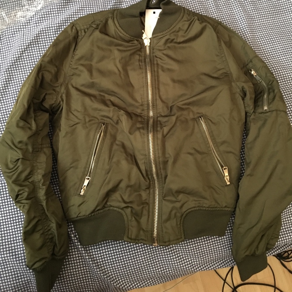 Khaki bomber jacket