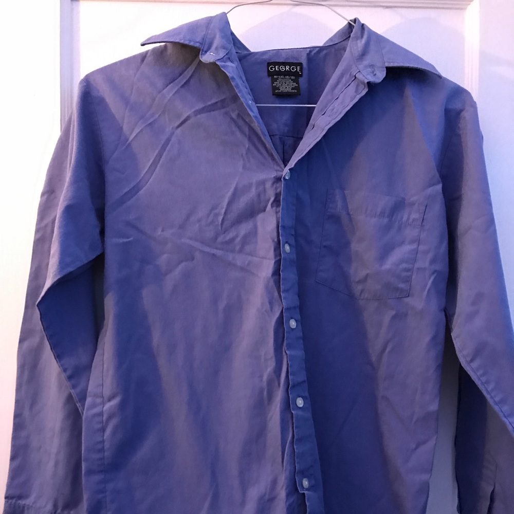 Blue boys dress shirt by George