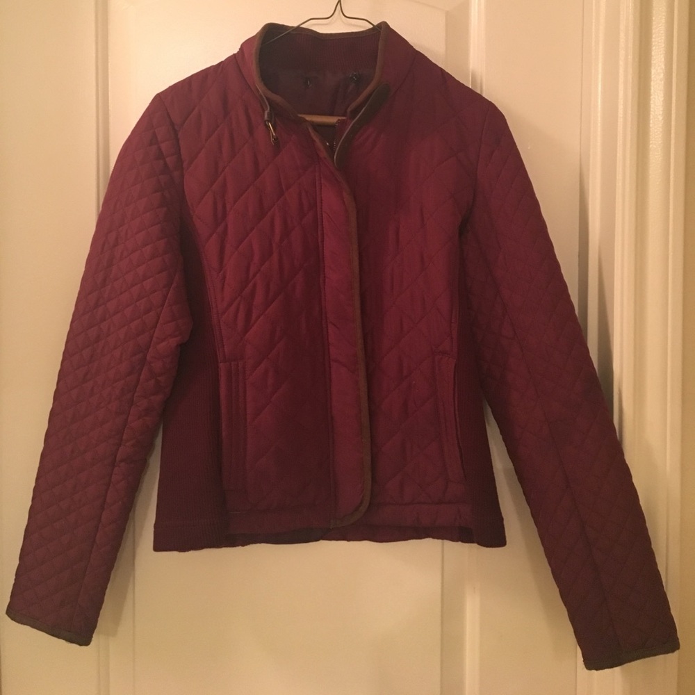 Burgundy Quilted Jacket