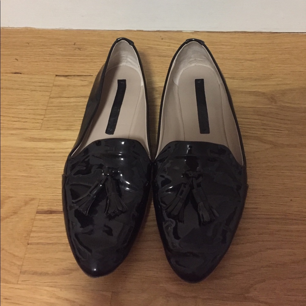 Zara patent leather loafers/brogues - Size 38