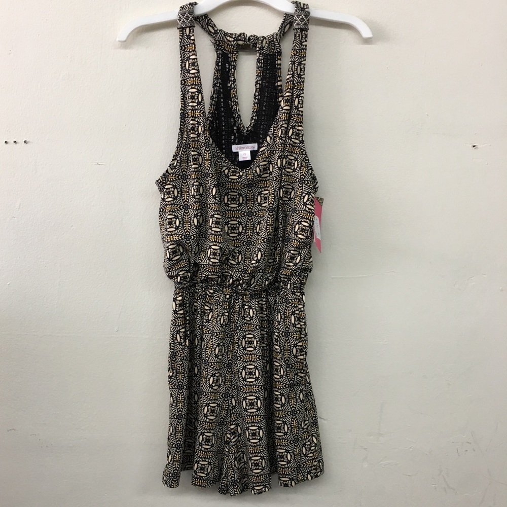 Colorful Multi-Patterned Racerback Romper - Picture 4 of 4