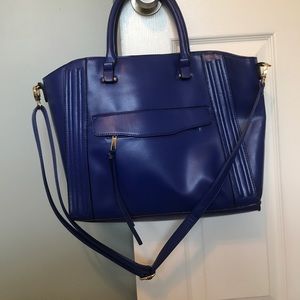 JustFab cobalt blue tote bag