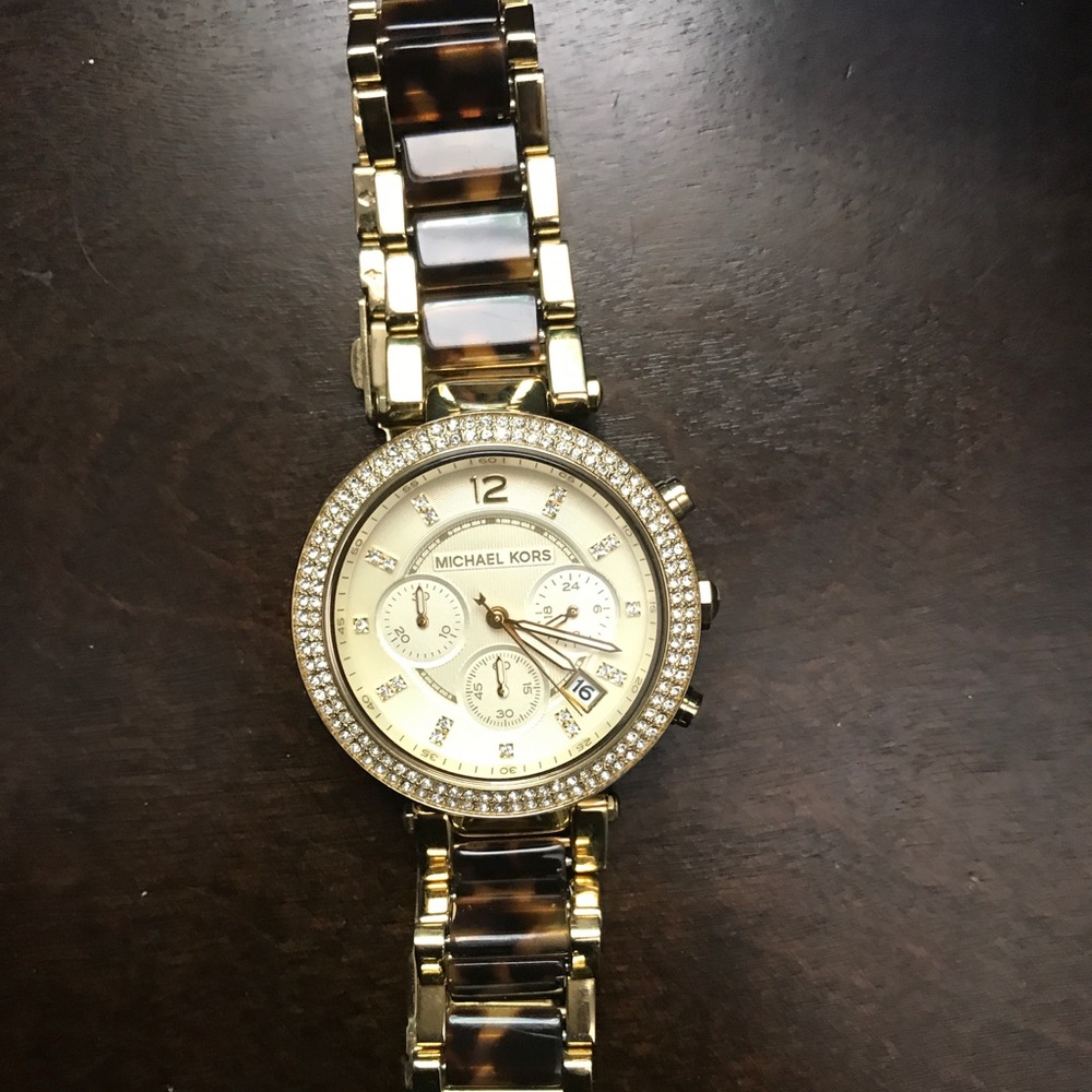 Women's Leopard Michael Kors Chronograph watch