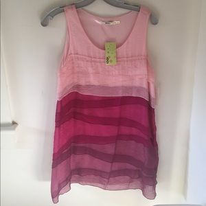 Pink coverup, dress, or long tank blouse