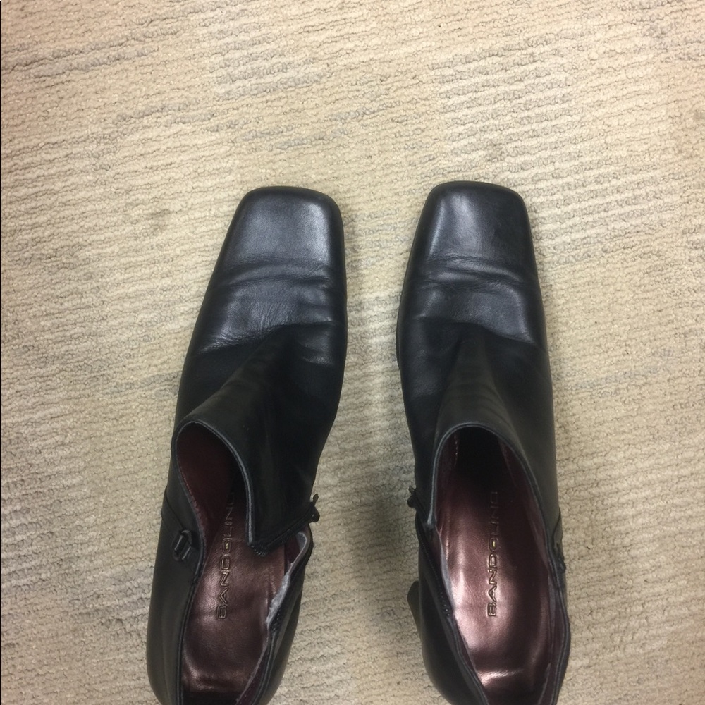 Black leather ankle boots - Picture 3 of 7