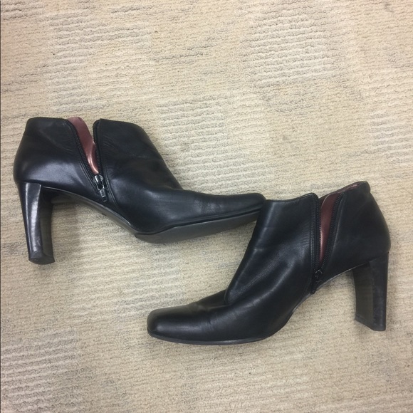 Black leather ankle boots - Picture 2 of 7