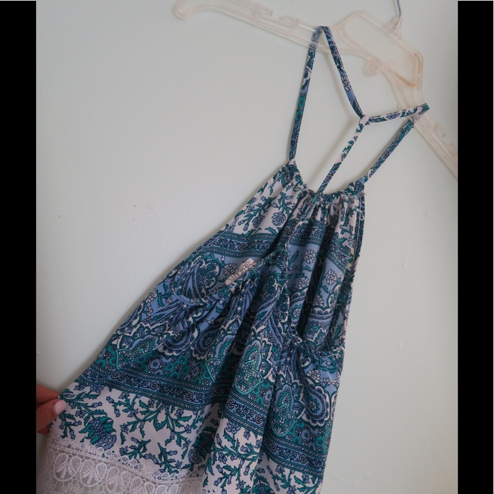 Halter floral lace top