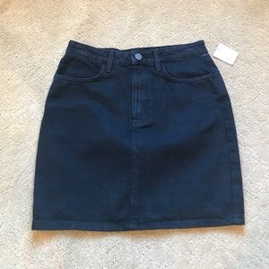 BDG black denim skirt