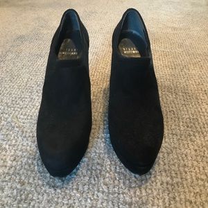 Suade platform booties