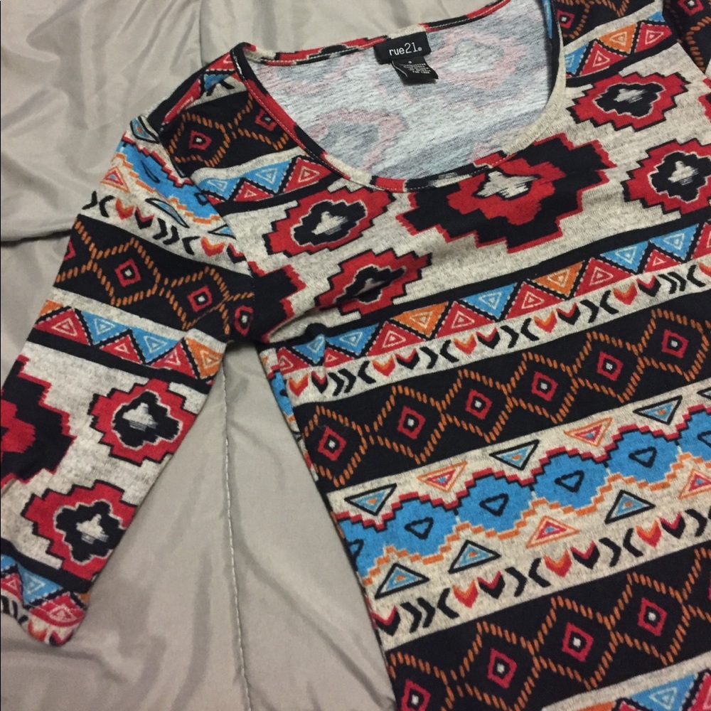 Tribal Print Bodycon Mini Dress