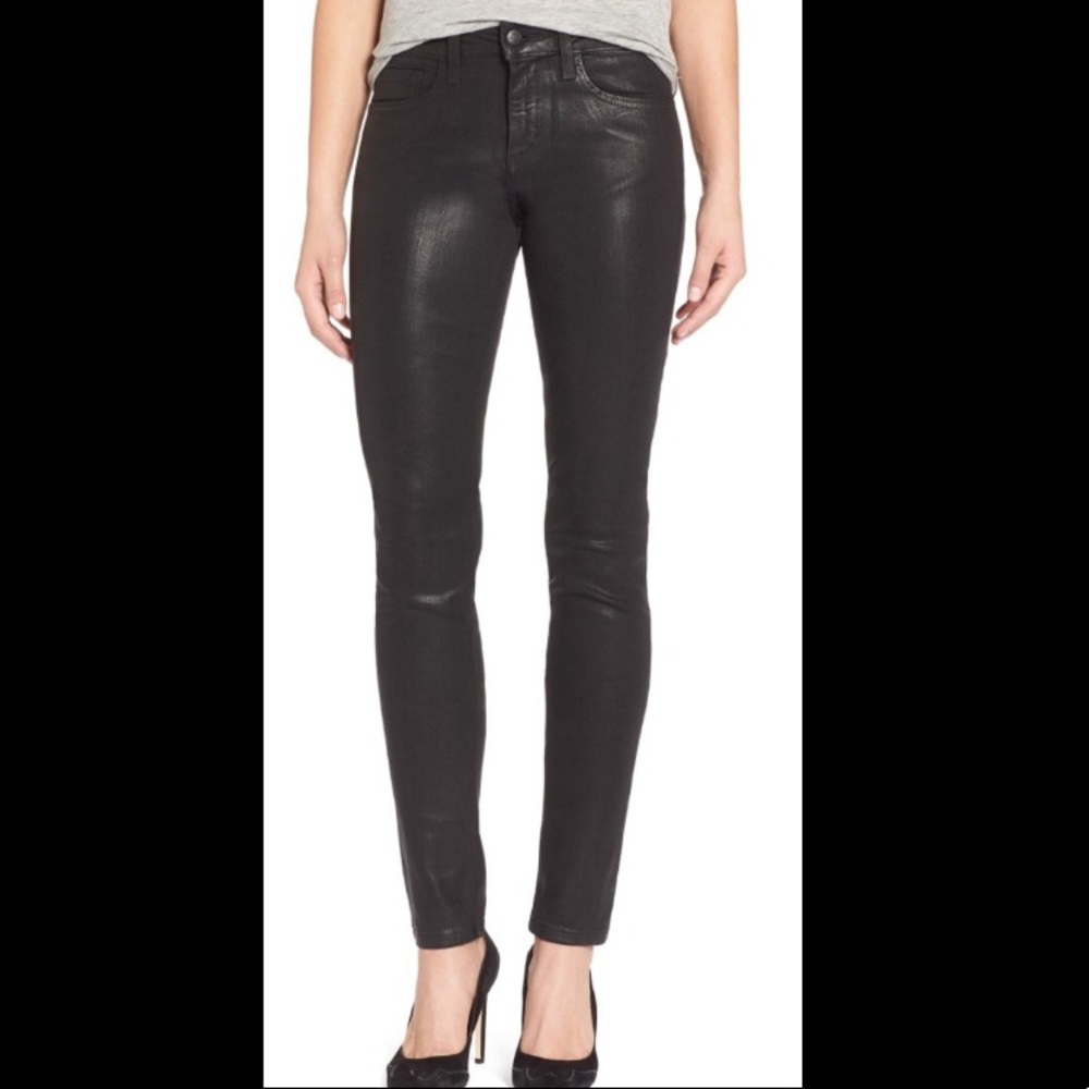 Joe's Jeans Skinny Coated Black Jeans