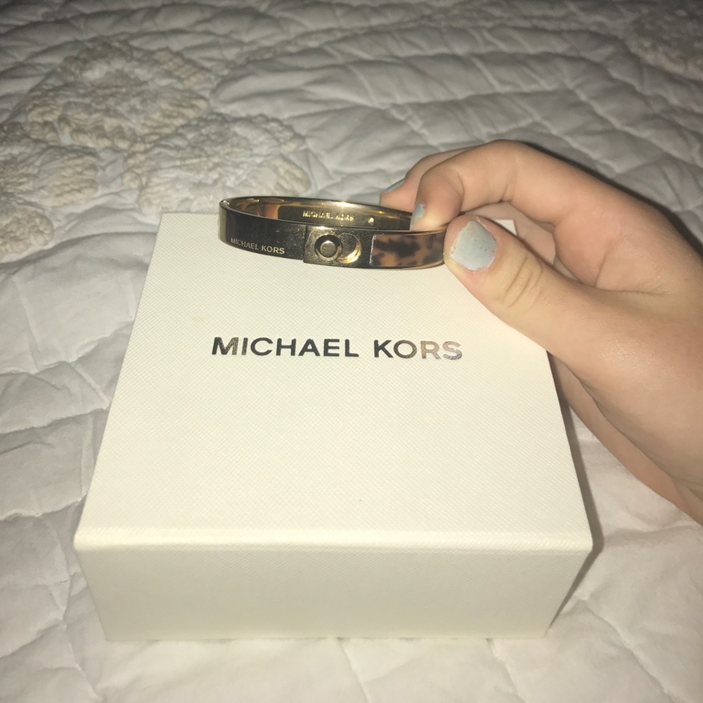 MK gold bangle bracelet