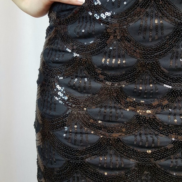 Black Sequin Skirt by Reverse - Picture 3 of 4