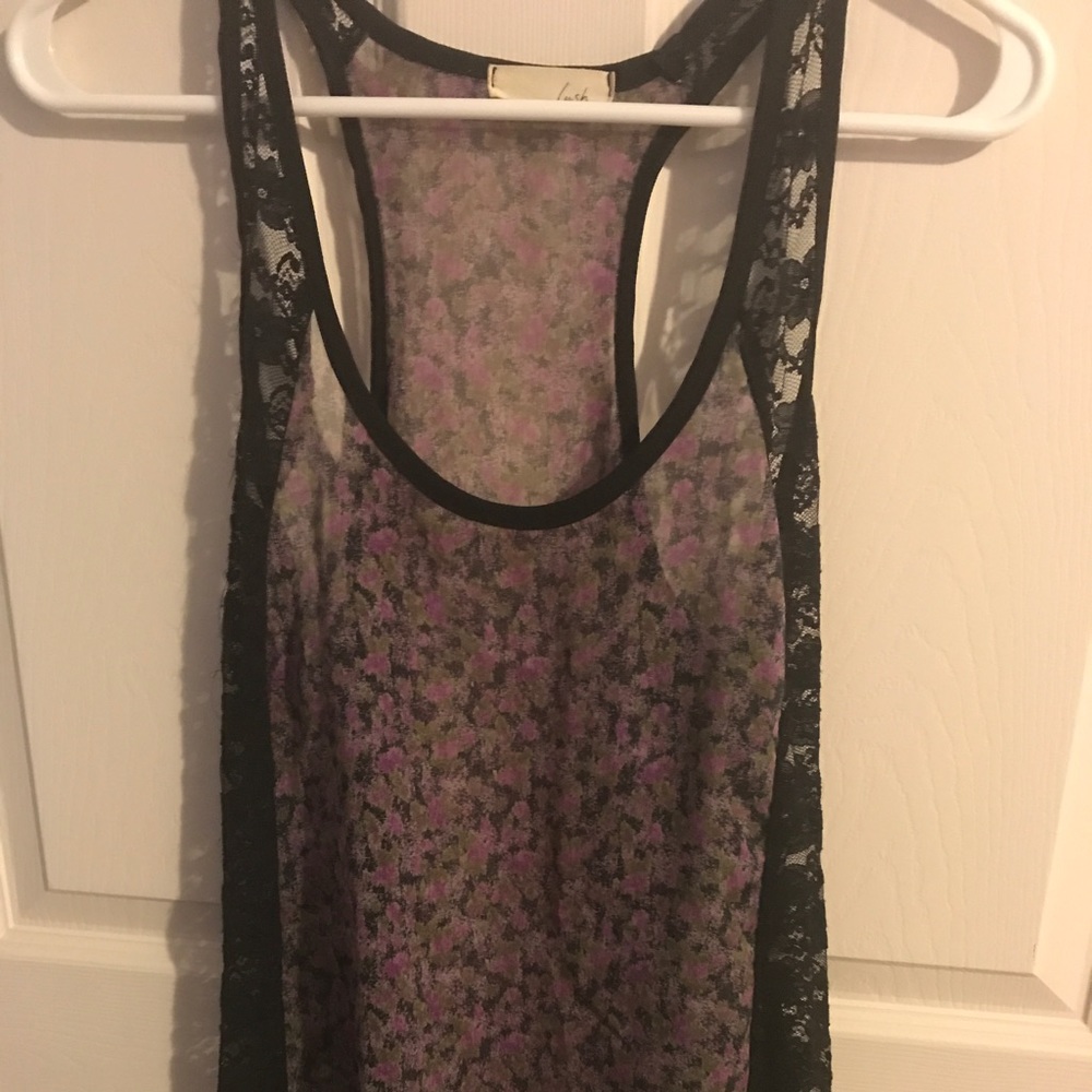 Pretty tank top with lace detail on back-Nordstrom