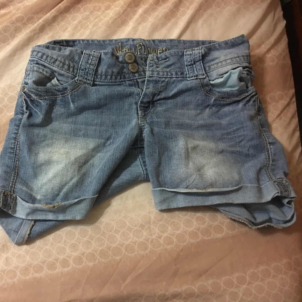 Blue jean shorts