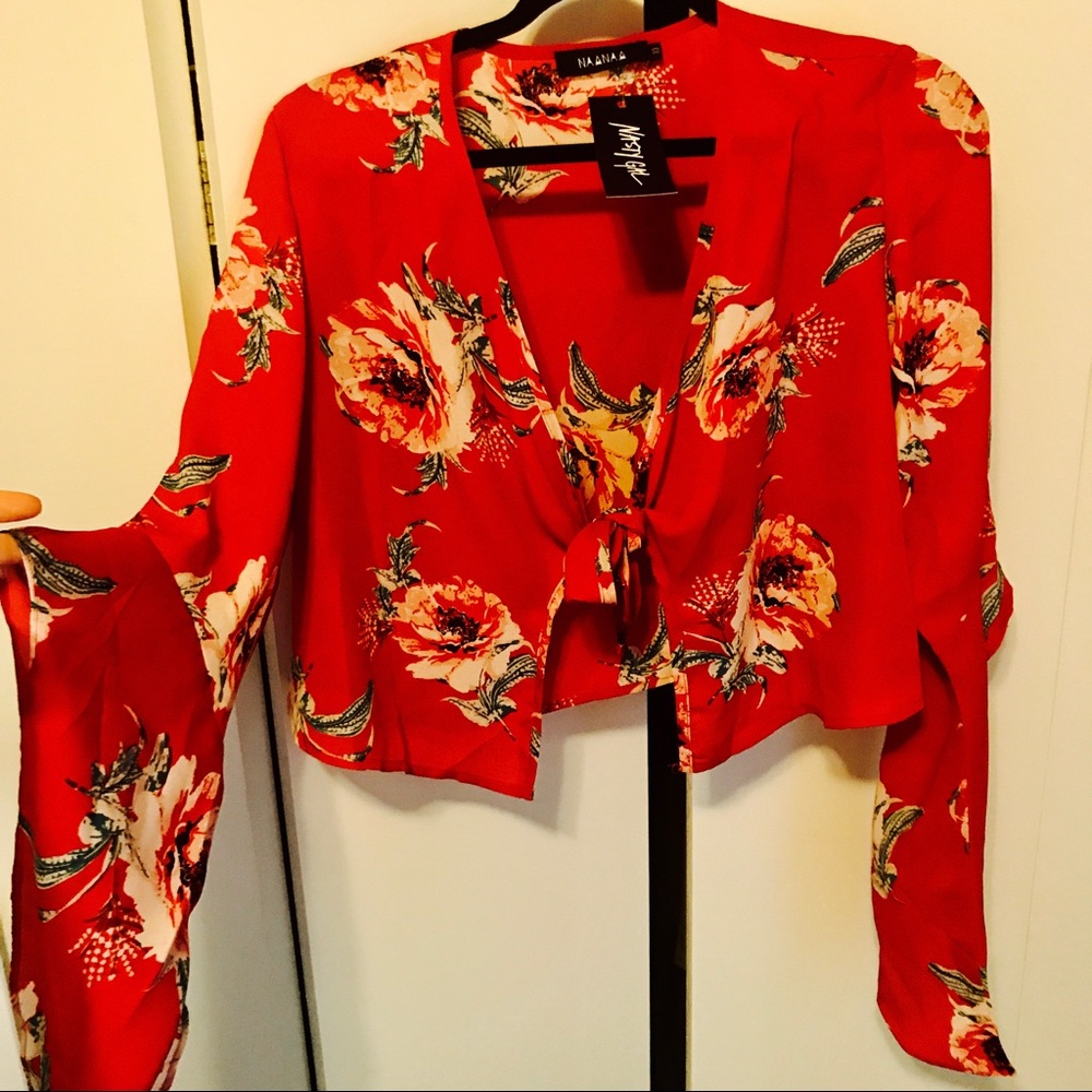 NASTY GAL floral top