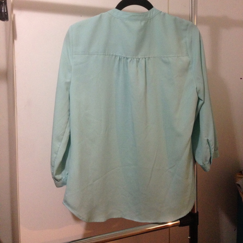 Button front blouse - light turquoise - Picture 4 of 5