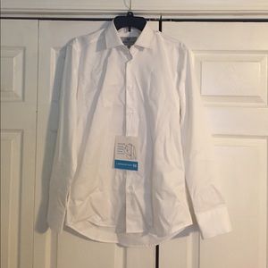 Lawrence Hunt white collared dress shirt